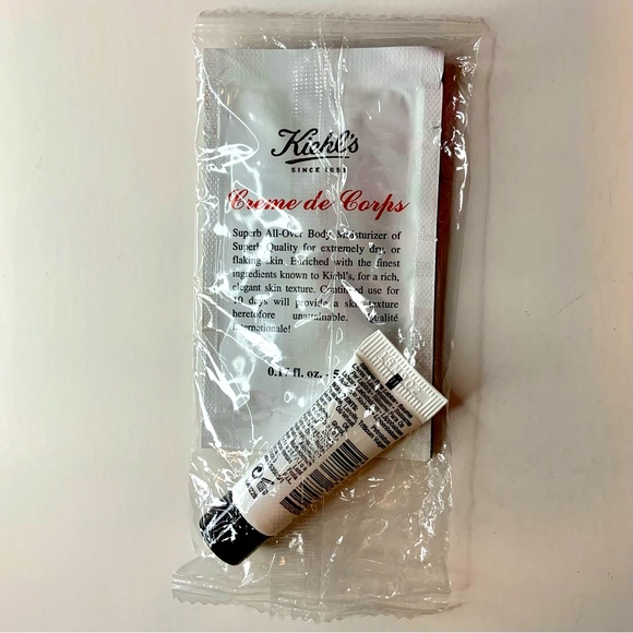 Kiehl’s Travel Set Lip Balm Body Moisturizer Zippered Pouch Cosmetic Bag New - Picture 5 of 11